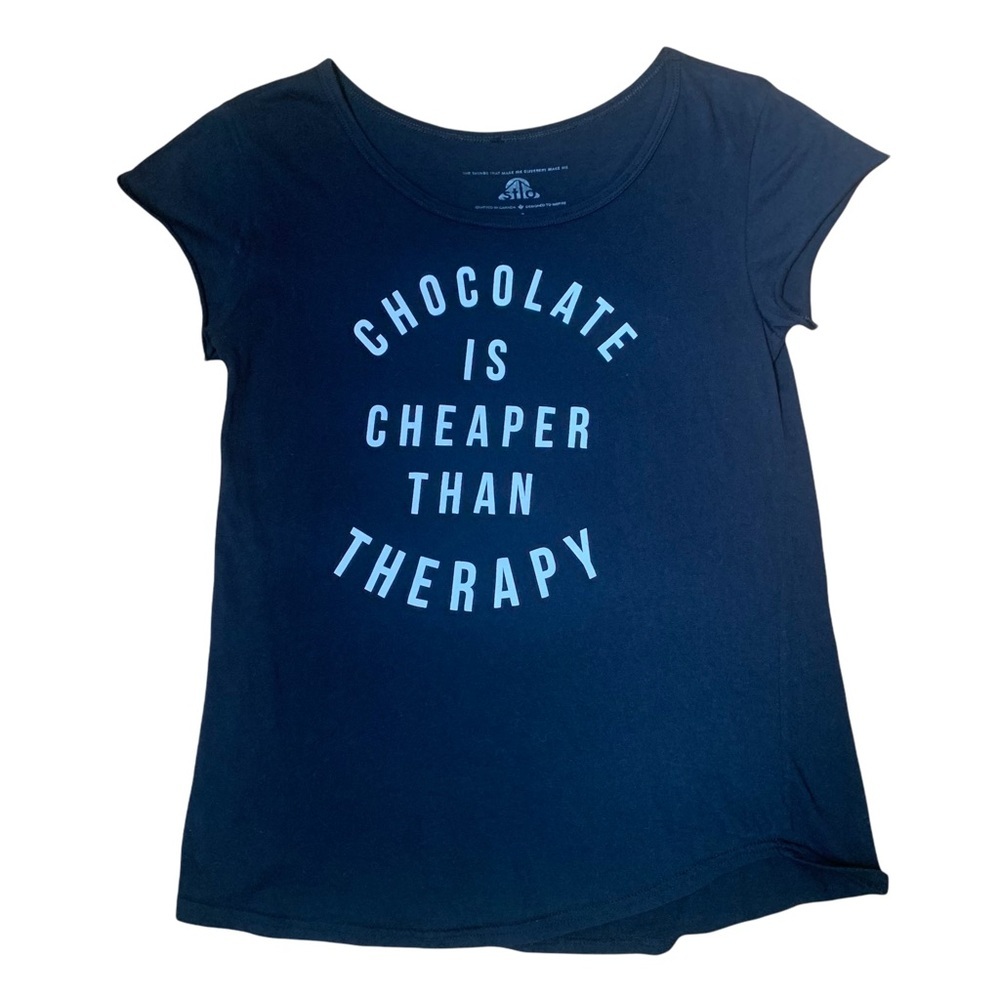 Shine The Light On Modal Scoop Neck Graphic Tee Size S